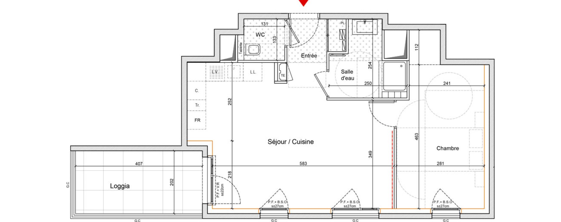 Appartement T2 de 49,00 m2 &agrave; Lyon Gerland (7eme)