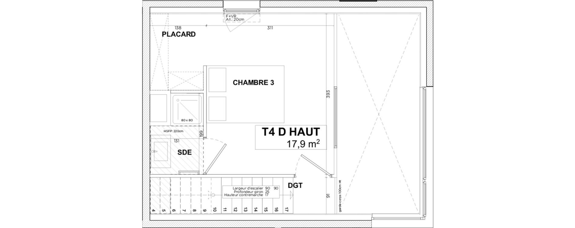 Duplex T4 de 95,10 m2 &agrave; Lyon Gerland (7eme)