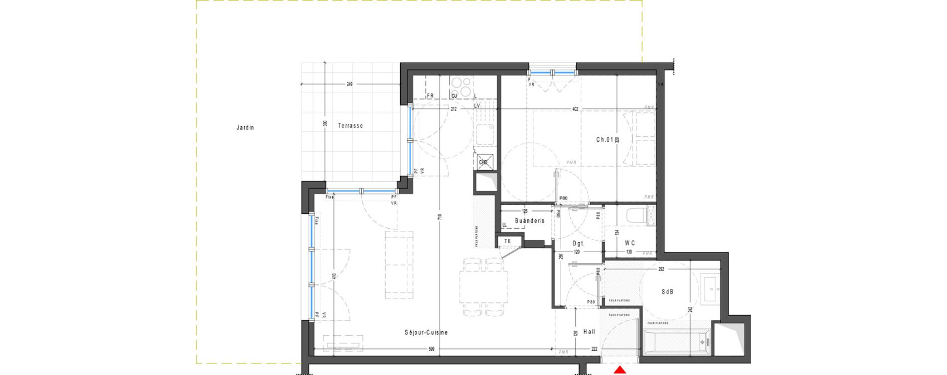 Appartement T2 de 55,30 m2 &agrave; Marcy-L'&Eacute;toile Centre
