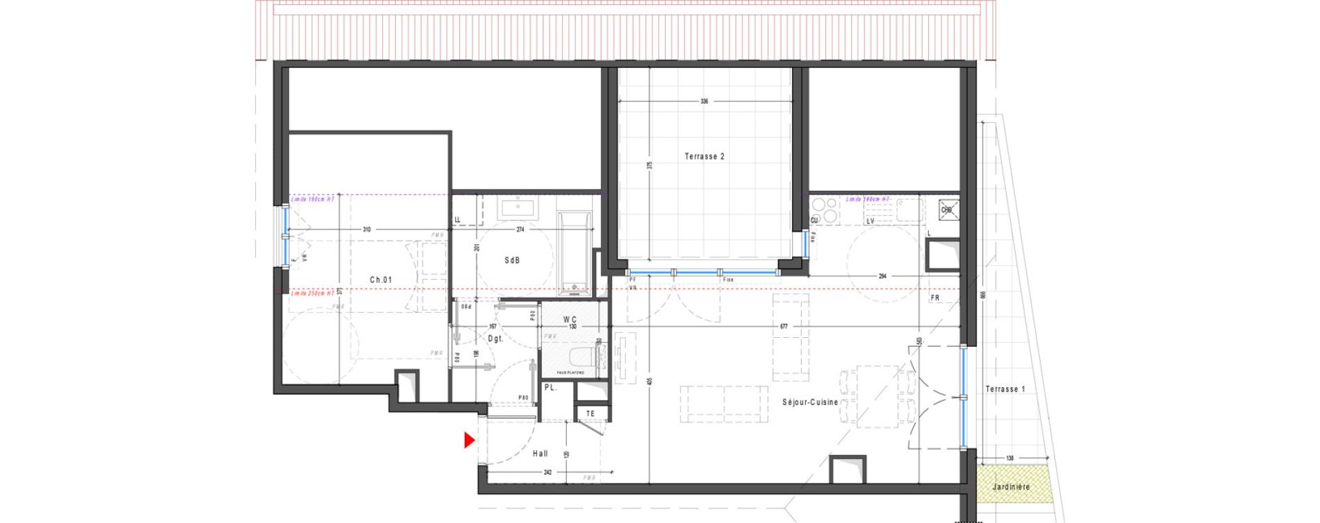 Appartement T2 de 57,65 m2 &agrave; Marcy-L'&Eacute;toile Centre