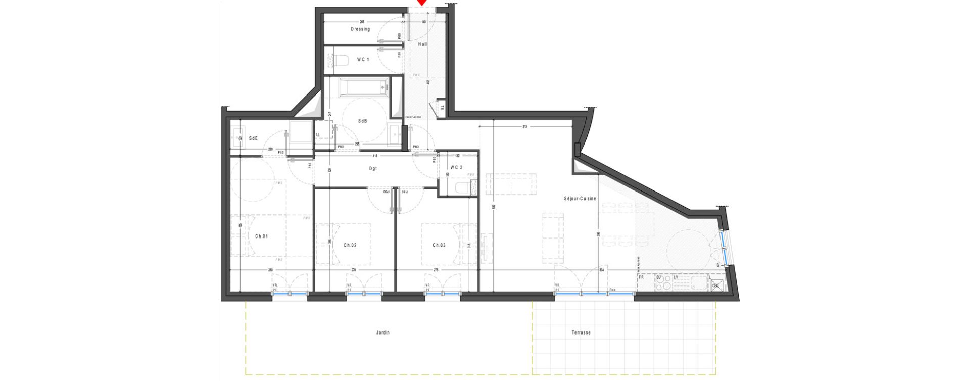 Appartement T4 de 95,00 m2 &agrave; Marcy-L'&Eacute;toile Centre