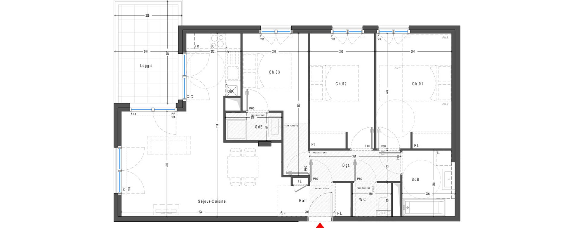 Appartement T4 de 80,60 m2 &agrave; Marcy-L'&Eacute;toile Centre