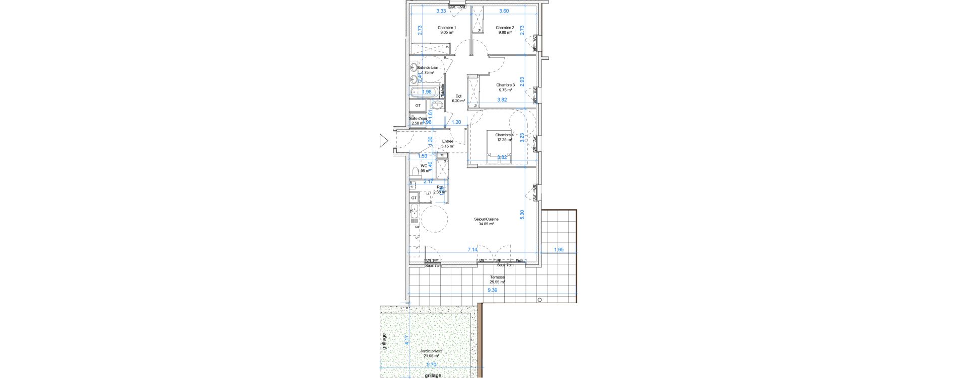 Appartement T5 de 98,60 m2 &agrave; Messimy Centre