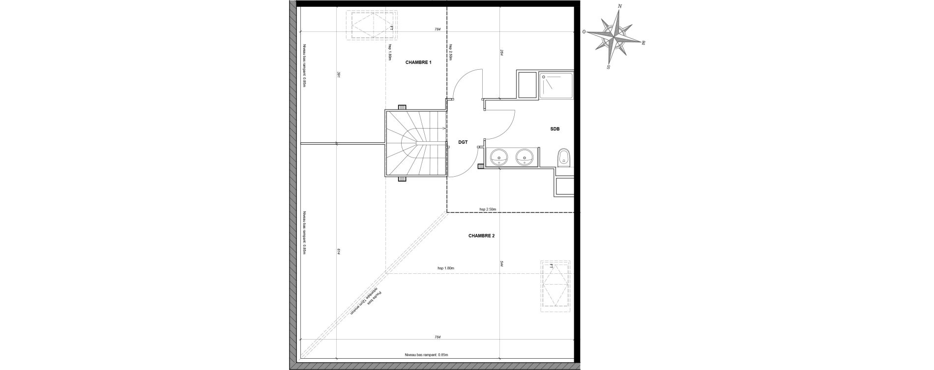 Duplex T4 de 101,30 m2 &agrave; Neuville-Sur-Sa&ocirc;ne Centre bourg