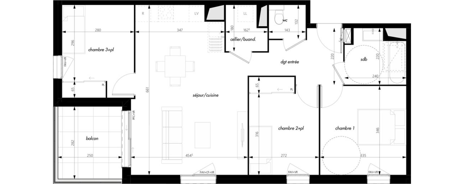 Appartement T4 de 74,12 m2 &agrave; Pontcharra-Sur-Turdine Centre