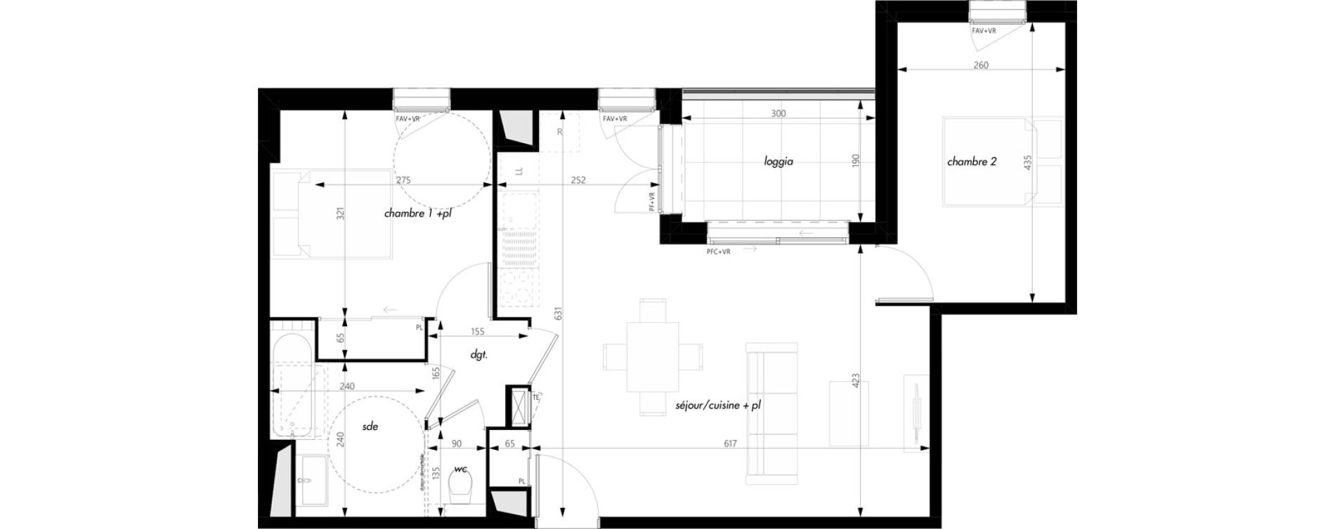 Appartement T3 de 64,16 m2 &agrave; Pontcharra-Sur-Turdine Centre