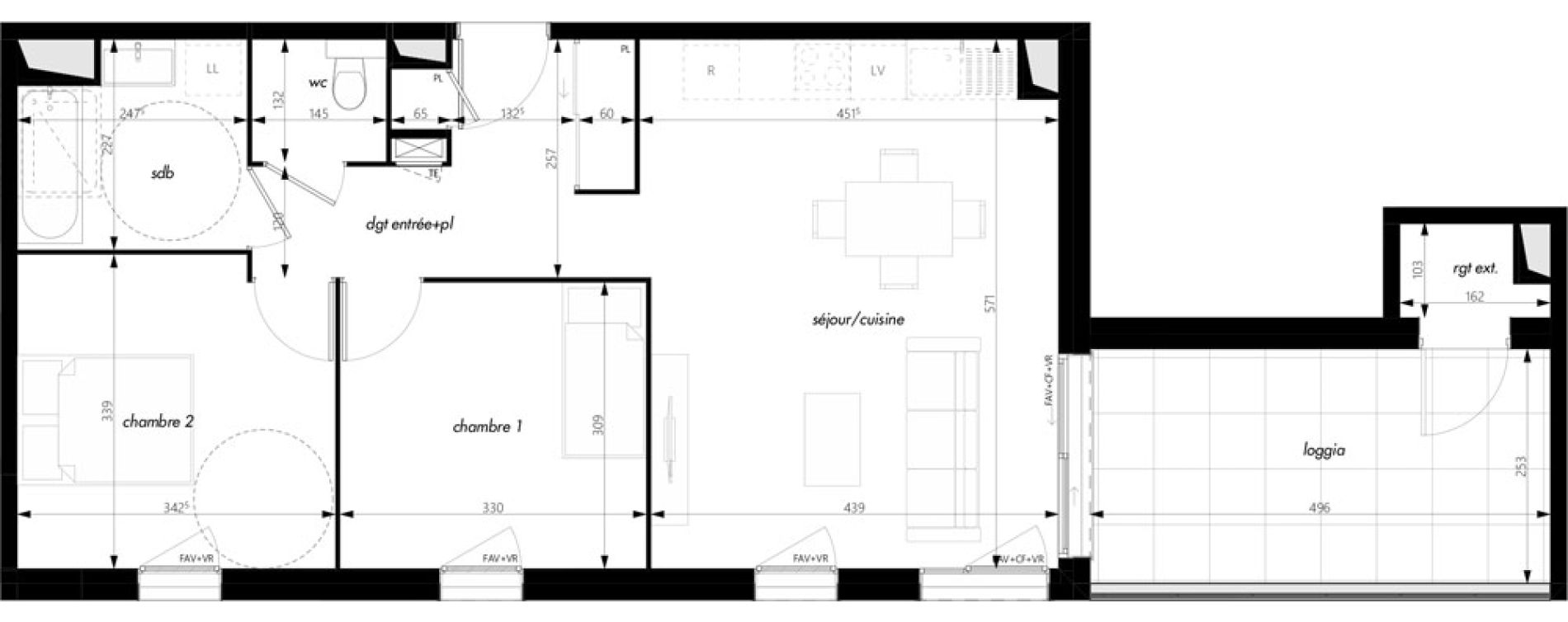 Appartement T3 de 63,16 m2 &agrave; Pontcharra-Sur-Turdine Centre