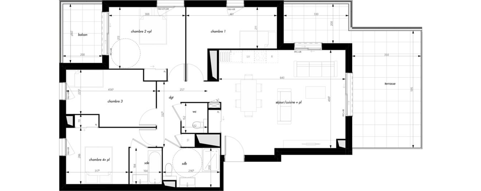 Appartement T5 de 98,14 m2 &agrave; Pontcharra-Sur-Turdine Centre