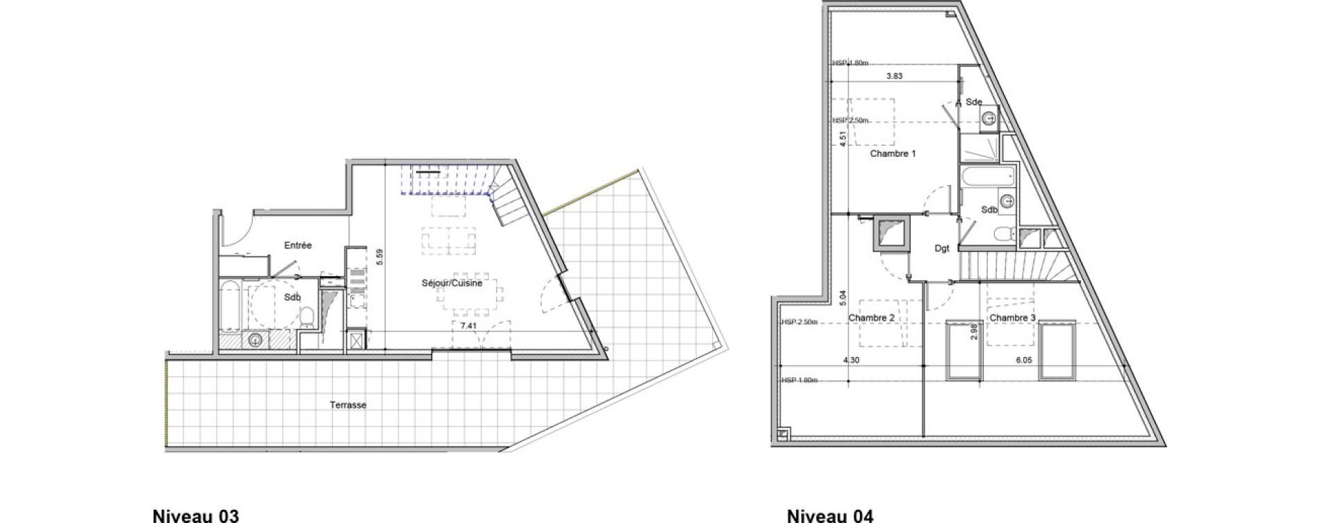 Appartement T4 de 103,01 m2 &agrave; Rillieux-La-Pape Cr&eacute;pieux