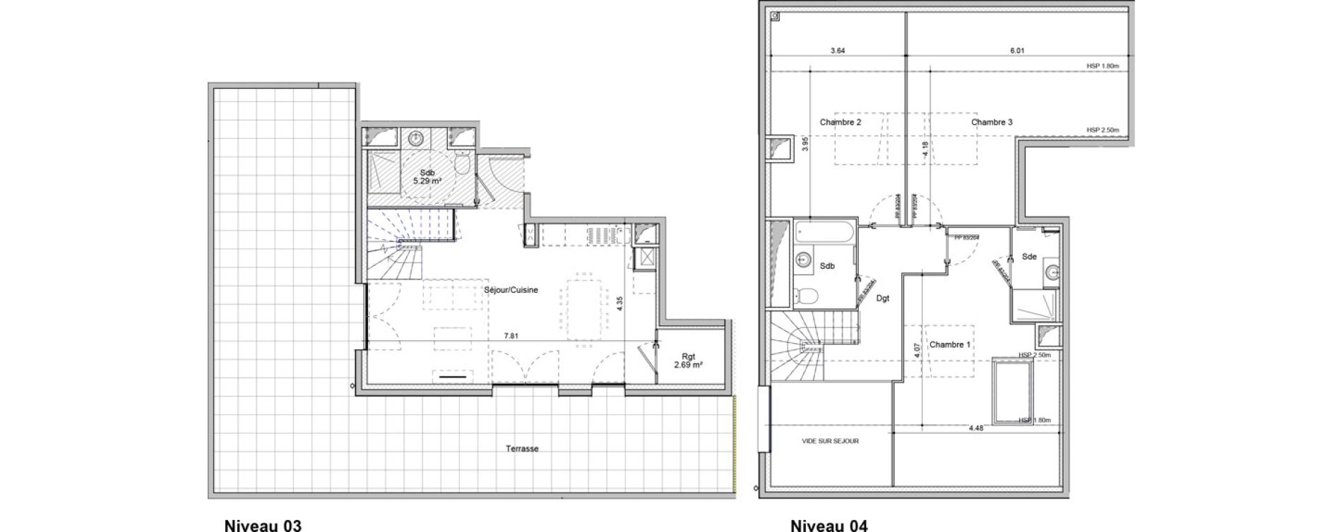 Appartement T4 de 105,61 m2 &agrave; Rillieux-La-Pape Cr&eacute;pieux