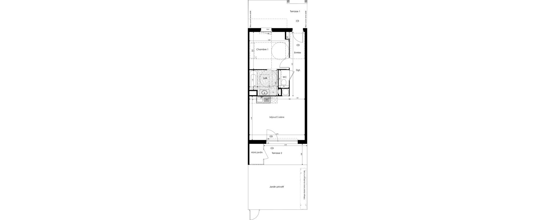 Appartement T2 de 42,52 m2 &agrave; Rillieux-La-Pape Perica-la roue - village