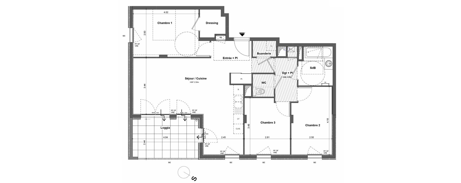 Appartement T4 de 80,00 m2 &agrave; Rillieux-La-Pape Cr&eacute;pieux