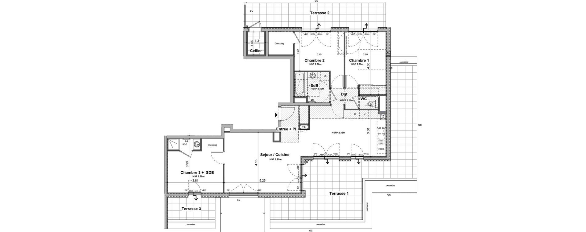 Appartement T4 de 89,89 m2 &agrave; Rillieux-La-Pape Cr&eacute;pieux