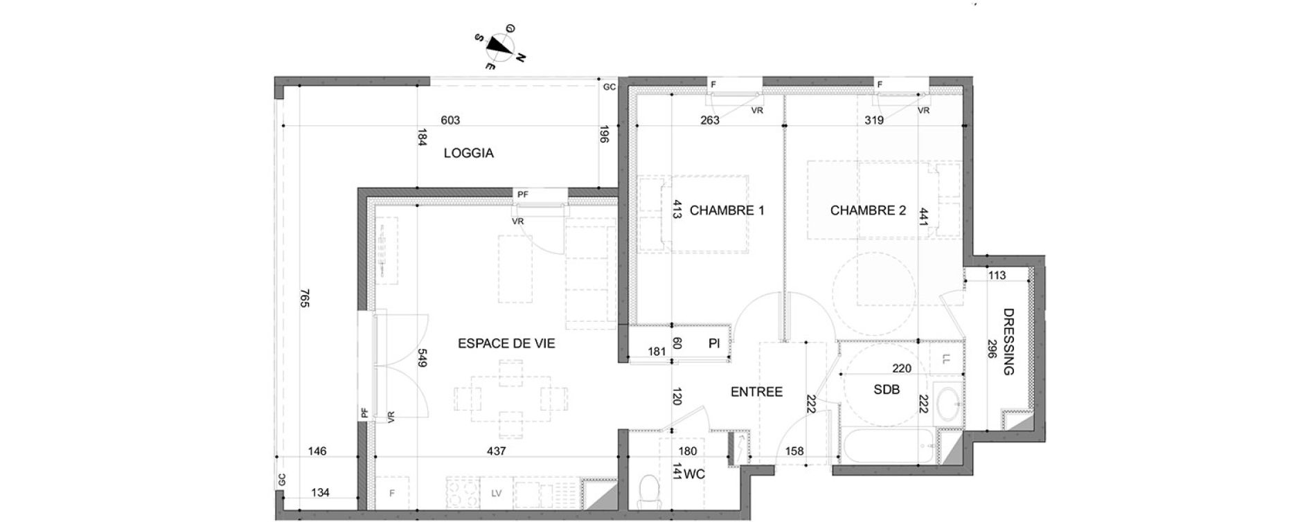 Appartement T3 de 66,51 m2 &agrave; Rillieux-La-Pape Centre