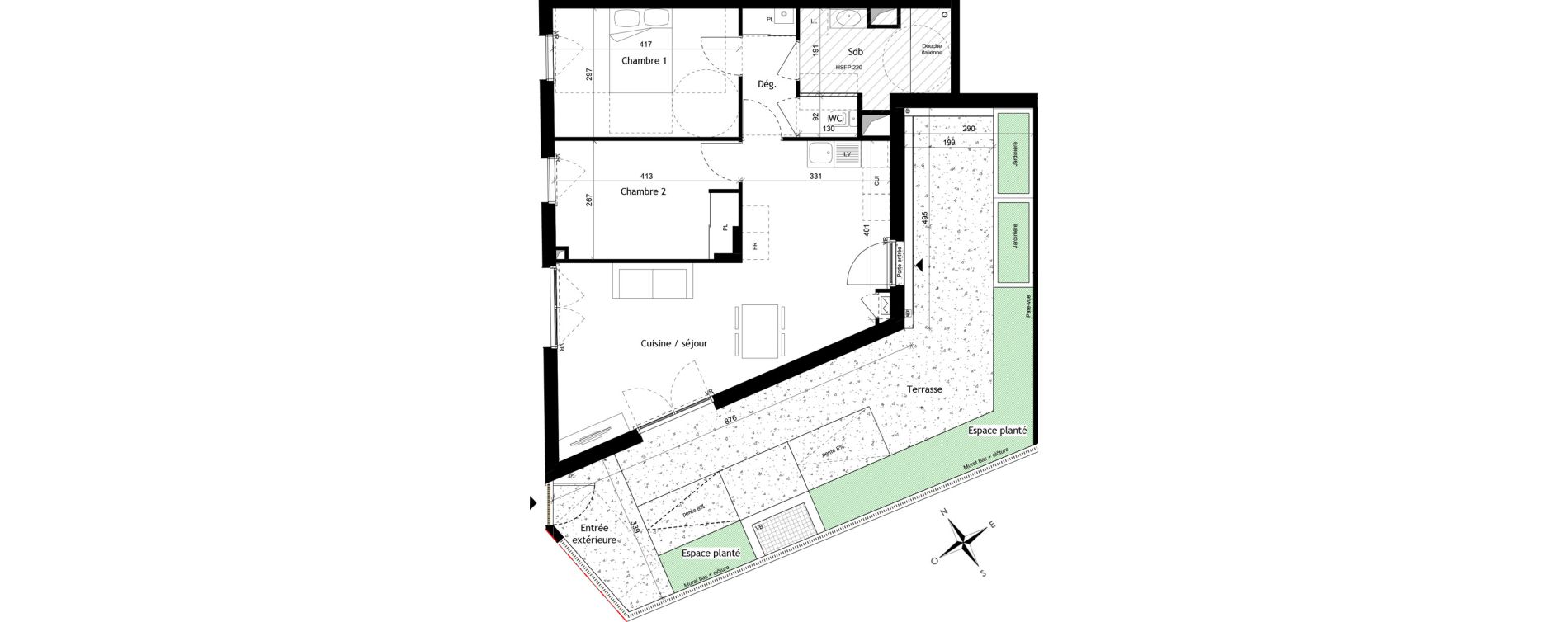 Appartement T3 de 65,10 m2 &agrave; Rillieux-La-Pape Vancia