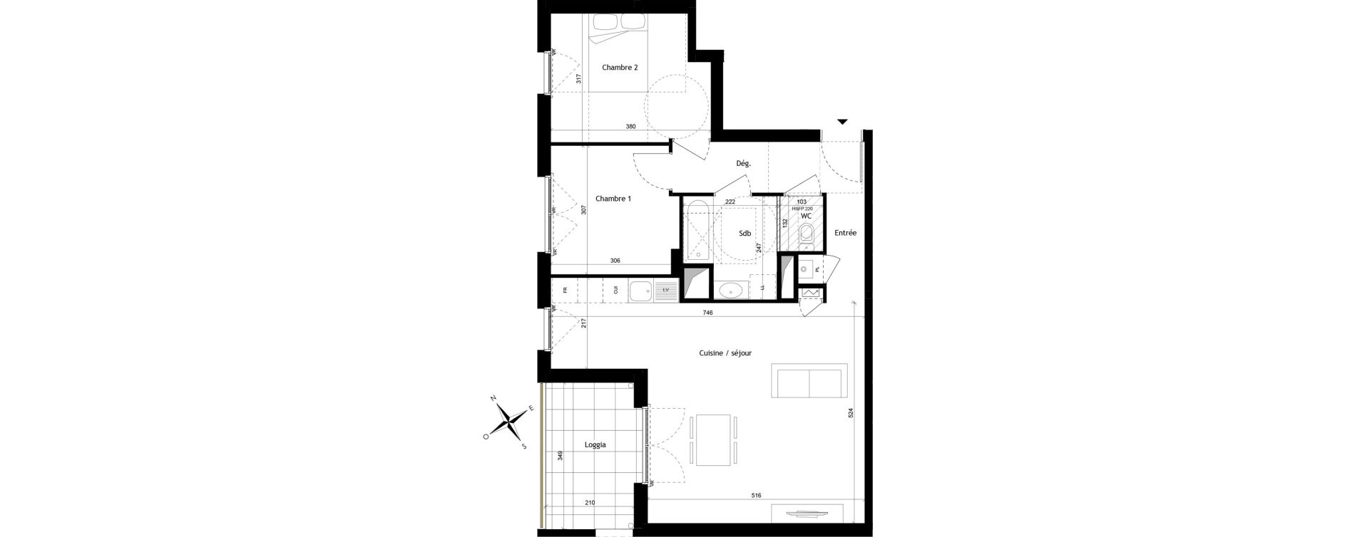 Appartement T3 de 67,10 m2 &agrave; Rillieux-La-Pape Vancia