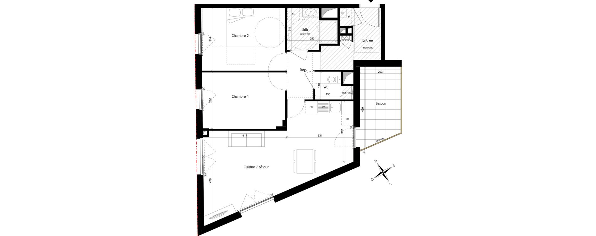 Appartement T3 de 69,50 m2 &agrave; Rillieux-La-Pape Vancia