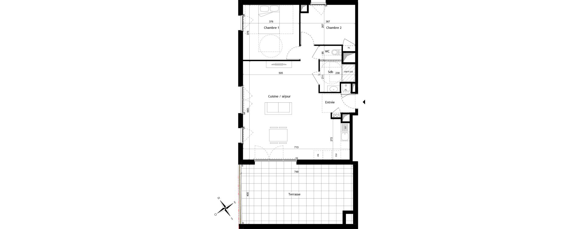Appartement T3 de 73,30 m2 &agrave; Rillieux-La-Pape Vancia