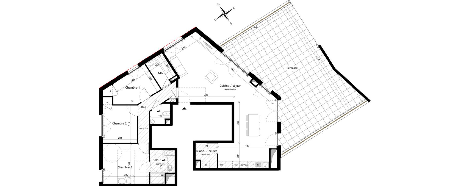 Appartement T4 de 102,20 m2 &agrave; Rillieux-La-Pape Vancia