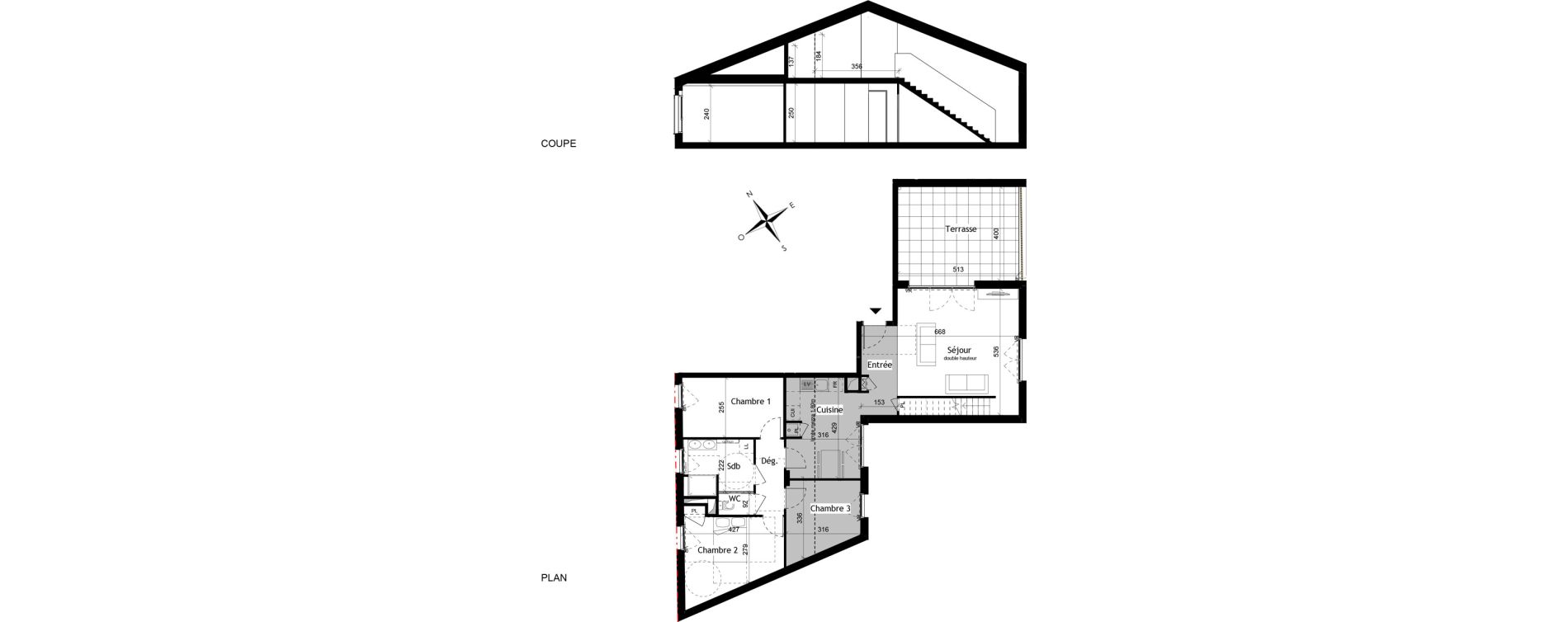 Appartement T4 de 108,40 m2 &agrave; Rillieux-La-Pape Vancia