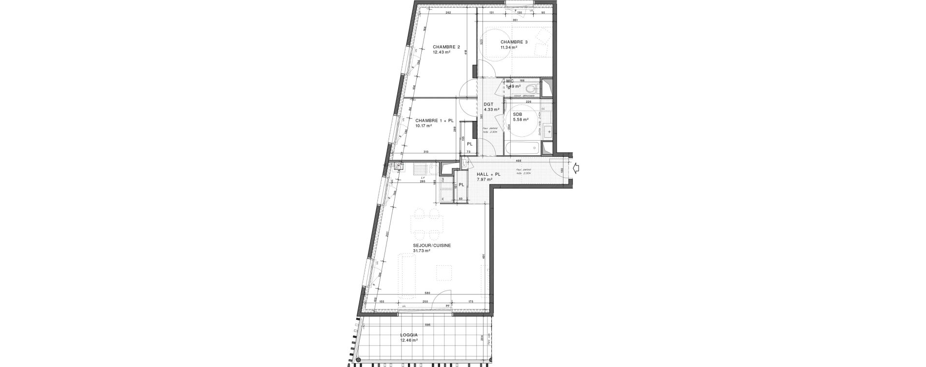 Appartement T4 de 85,04 m2 &agrave; Rillieux-La-Pape Perica-la roue - village
