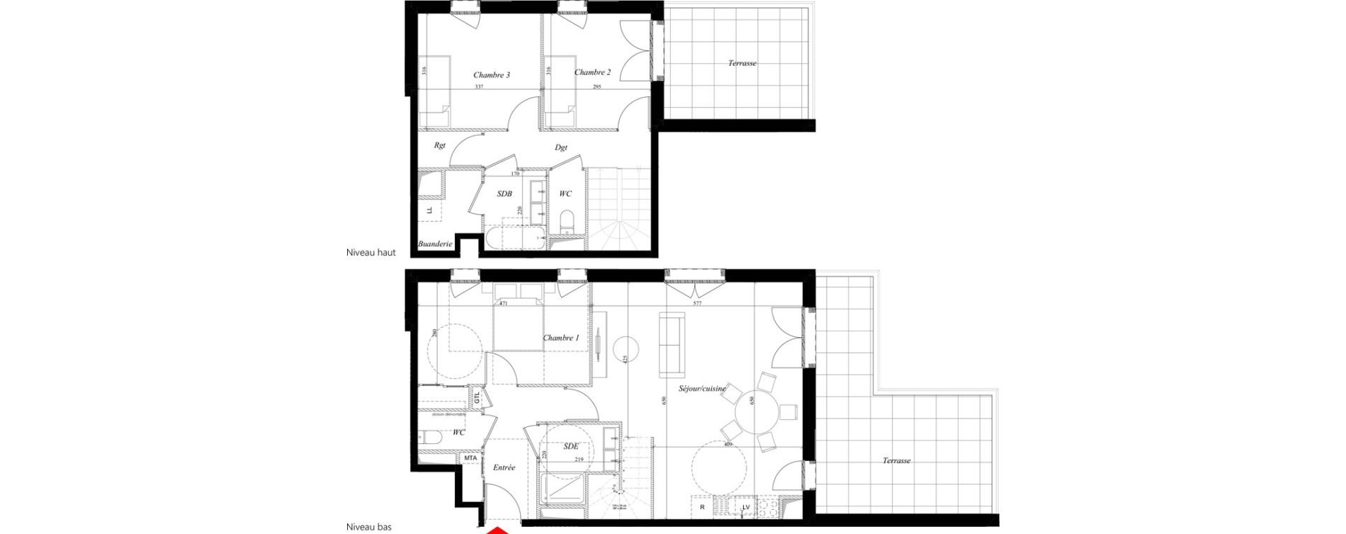 Appartement T4 de 95,26 m2 &agrave; Rillieux-La-Pape Semailles