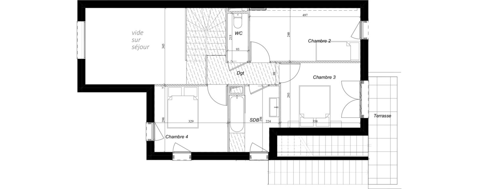 Duplex T5 de 115,46 m2 &agrave; Rillieux-La-Pape Semailles
