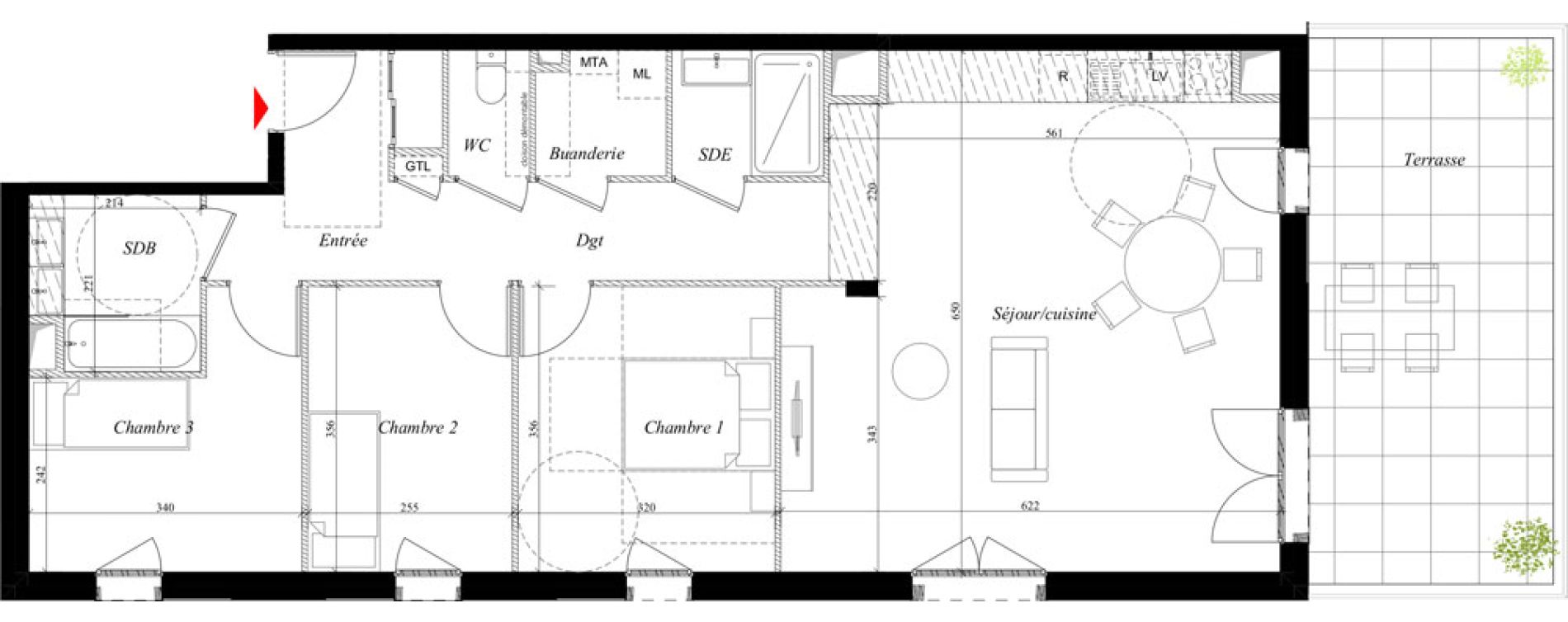 Appartement T4 de 91,65 m2 &agrave; Rillieux-La-Pape Semailles