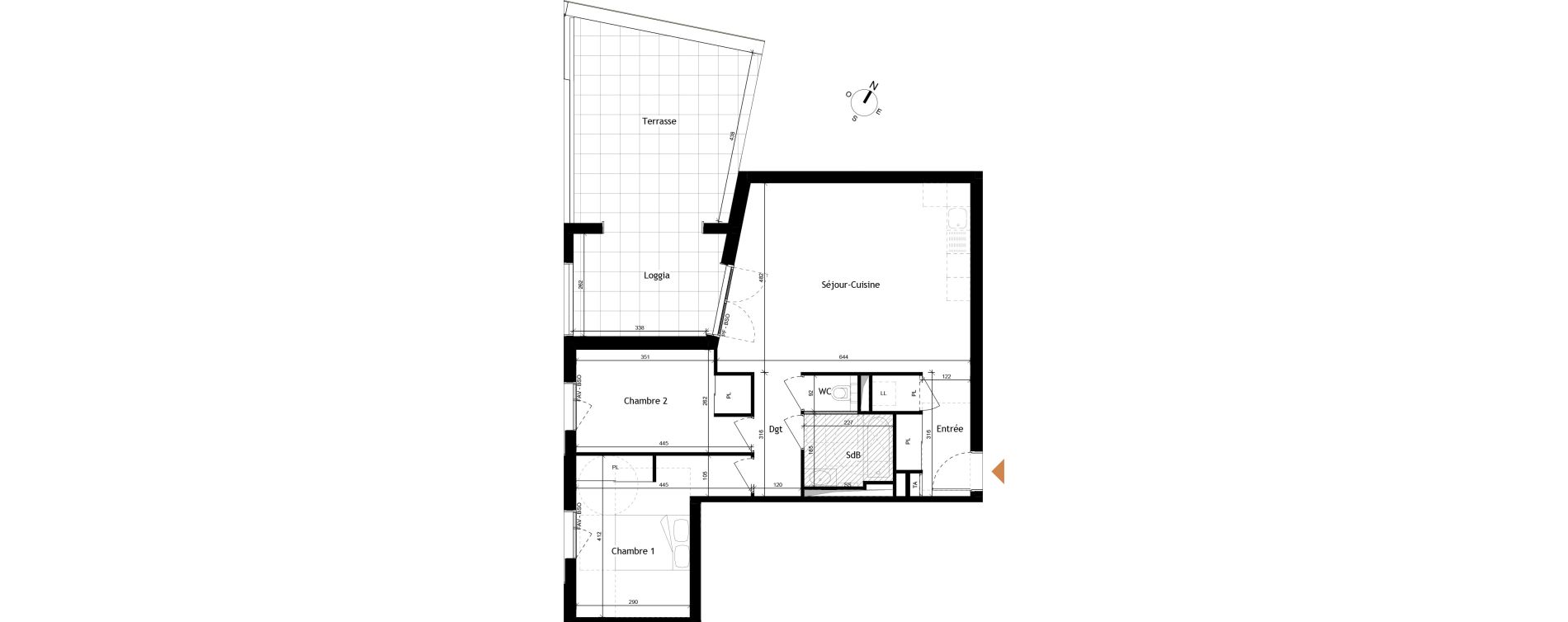 Appartement T3 de 68,88 m2 &agrave; Rochetaill&eacute;e-Sur-Sa&ocirc;ne Centre