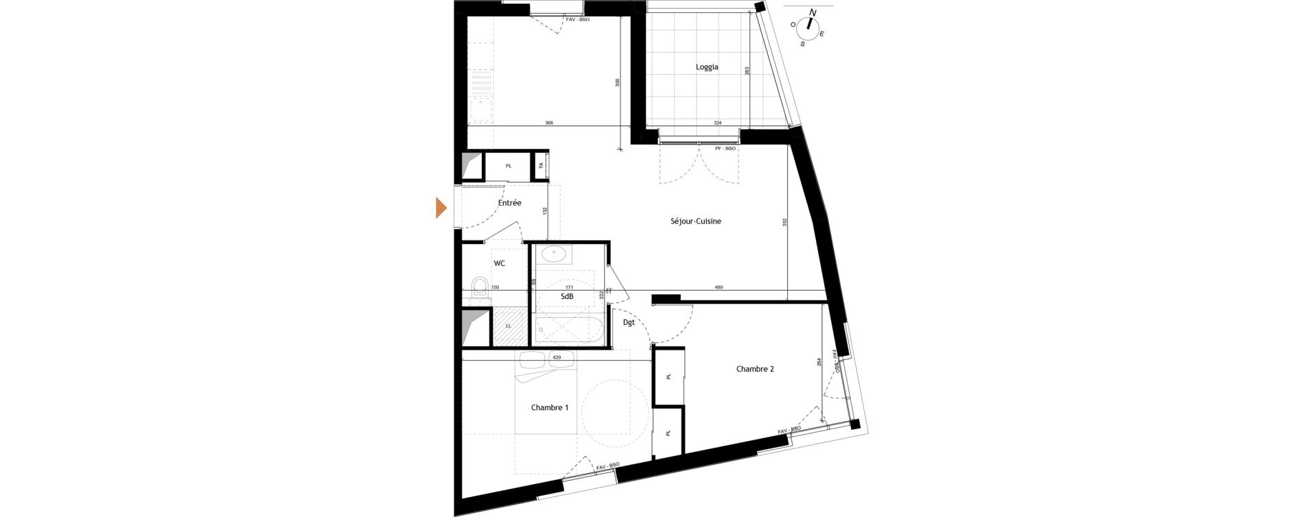 Appartement T3 de 66,14 m2 &agrave; Rochetaill&eacute;e-Sur-Sa&ocirc;ne Centre