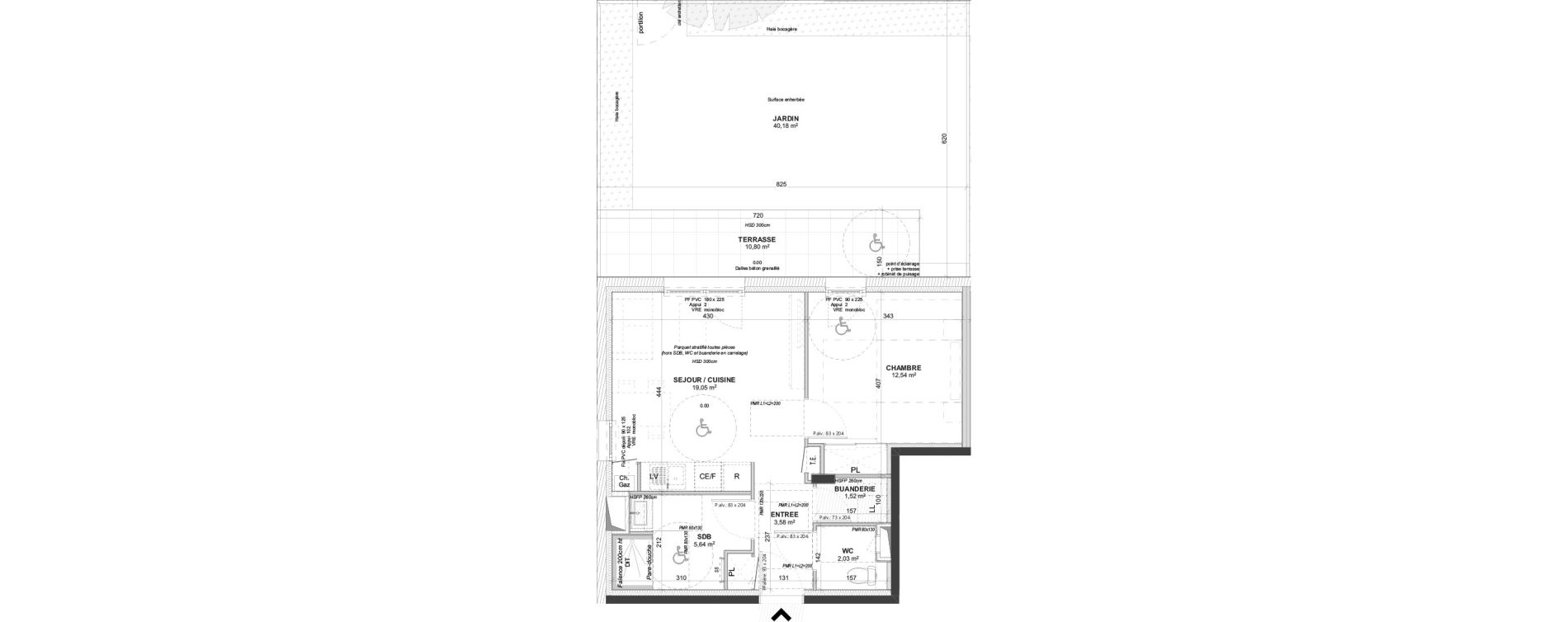 Appartement T2 de 44,36 m2 &agrave; Saint-Bonnet-De-Mure Centre