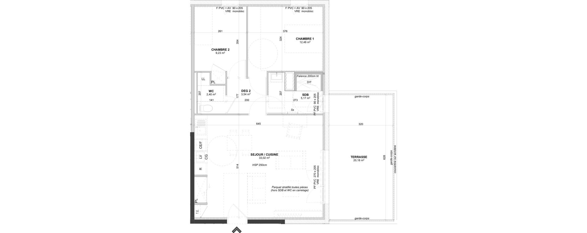 Appartement T3 de 65,84 m2 &agrave; Saint-Bonnet-De-Mure Centre