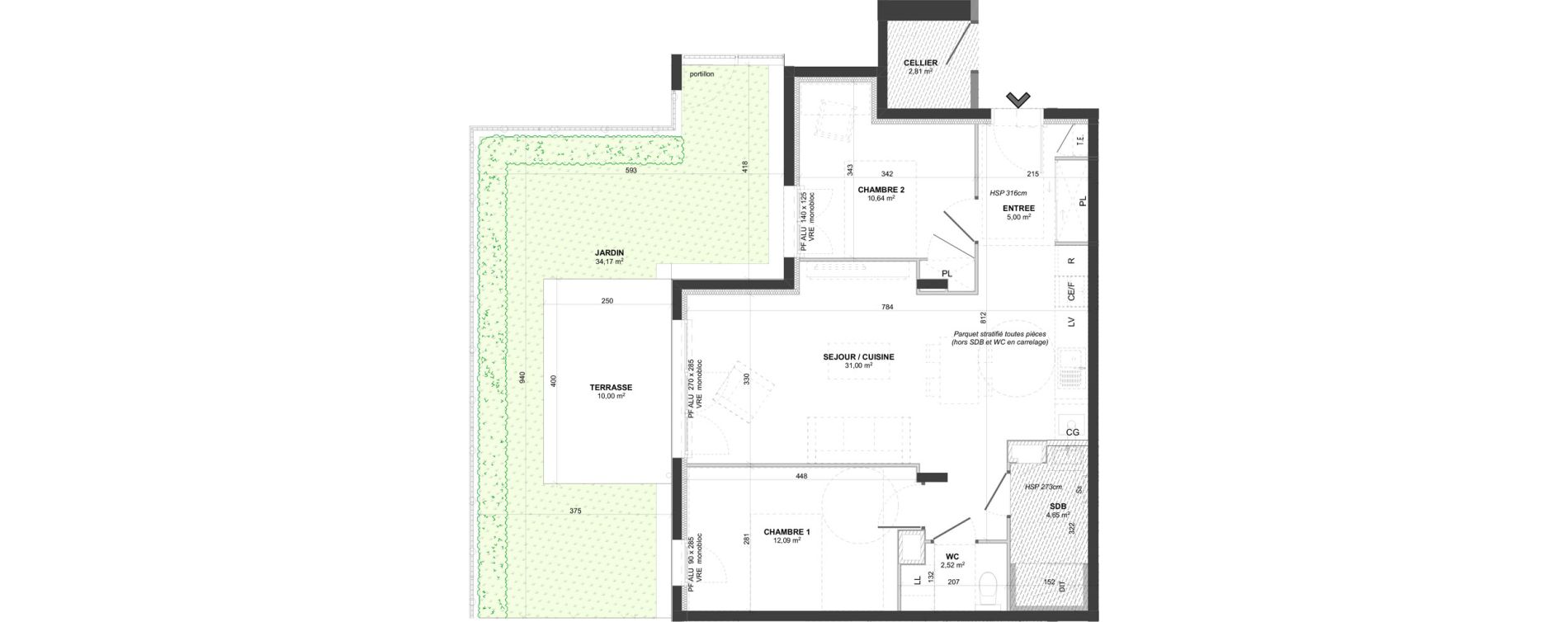Appartement T3 de 68,71 m2 &agrave; Saint-Bonnet-De-Mure Centre