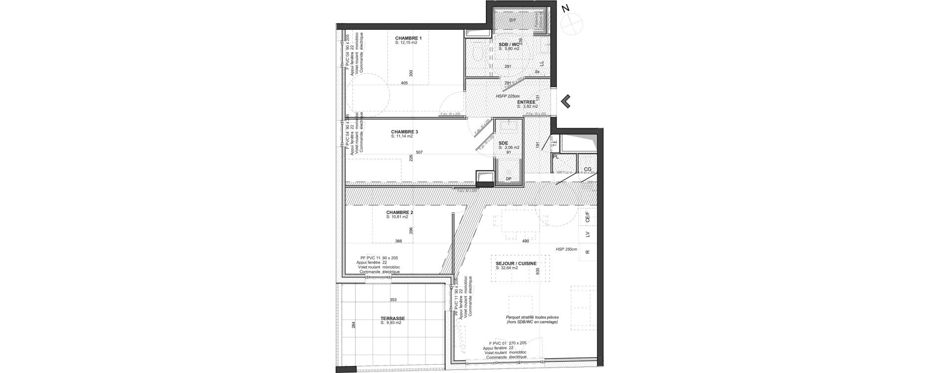Appartement T4 de 78,67 m2 &agrave; Saint-Bonnet-De-Mure Centre