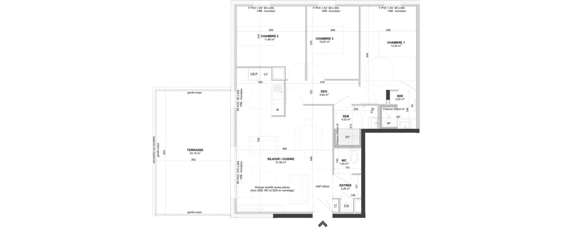 Appartement T4 de 82,65 m2 &agrave; Saint-Bonnet-De-Mure Centre