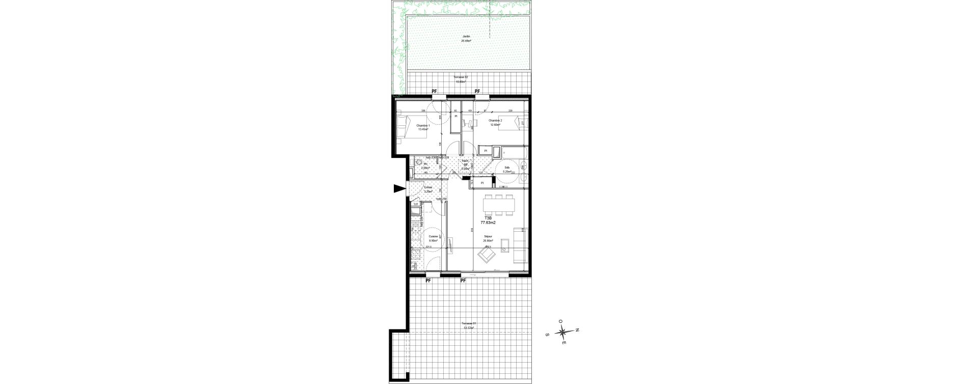 Appartement T3 de 77,63 m2 &agrave; Saint-Cyr-Au-Mont-D'Or Centre