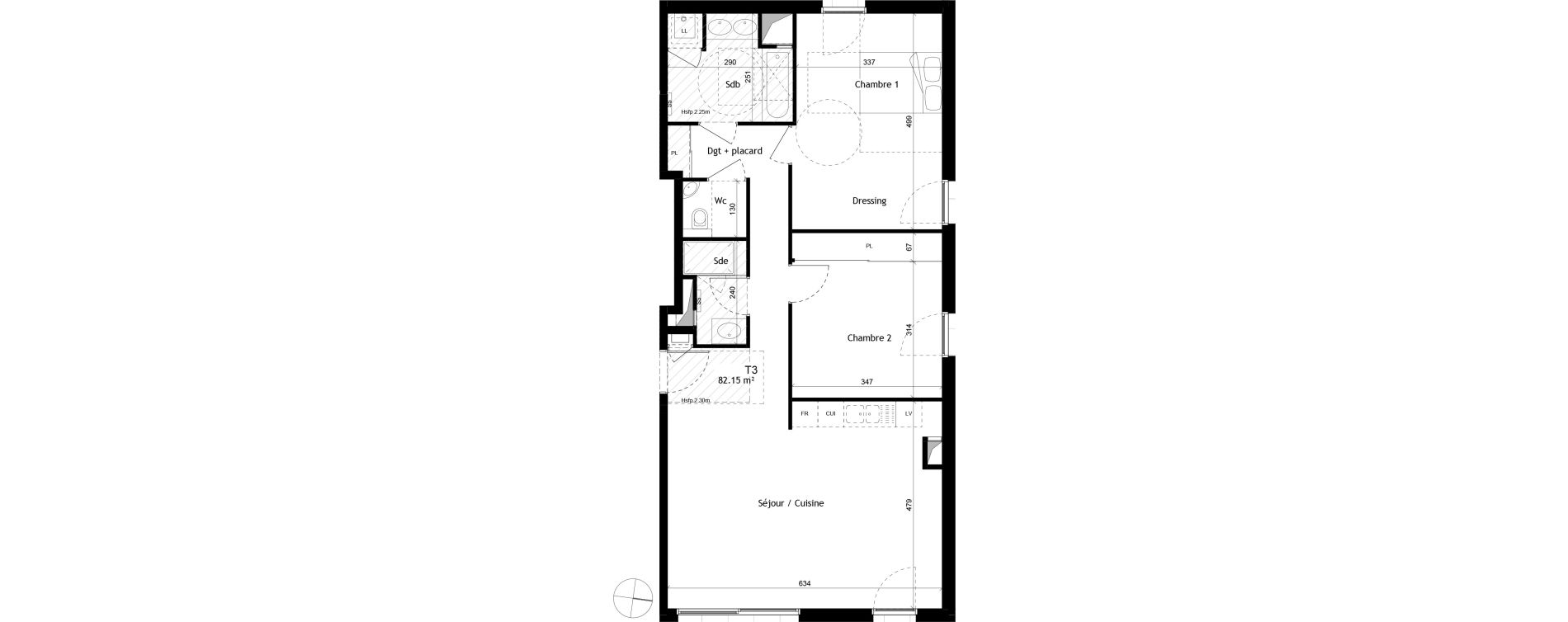 Appartement T3 de 82,15 m2 &agrave; Saint-Cyr-Au-Mont-D'Or Centre