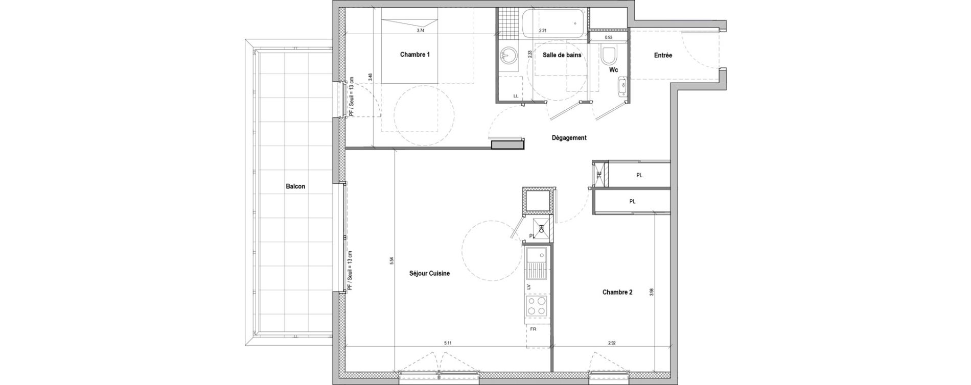 Appartement T3 de 71,64 m2 &agrave; Saint-Cyr-Au-Mont-D'Or Centre