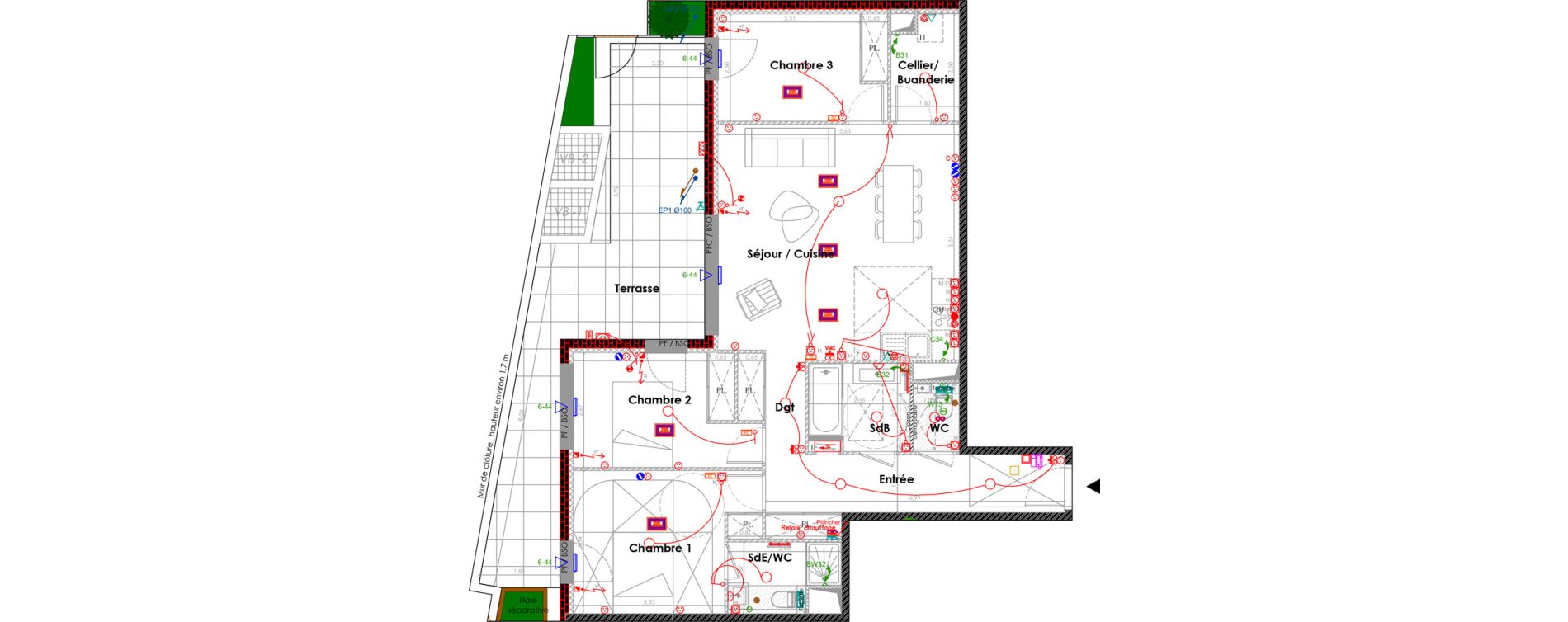 Appartement T4 de 91,70 m2 &agrave; Saint-Didier-Au-Mont-D'Or Centre