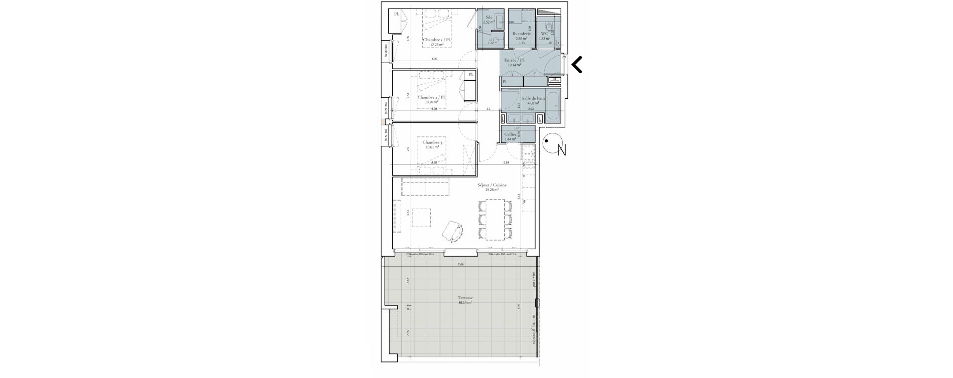 Appartement T4 de 85,56 m2 &agrave; Saint-Didier-Au-Mont-D'Or Centre