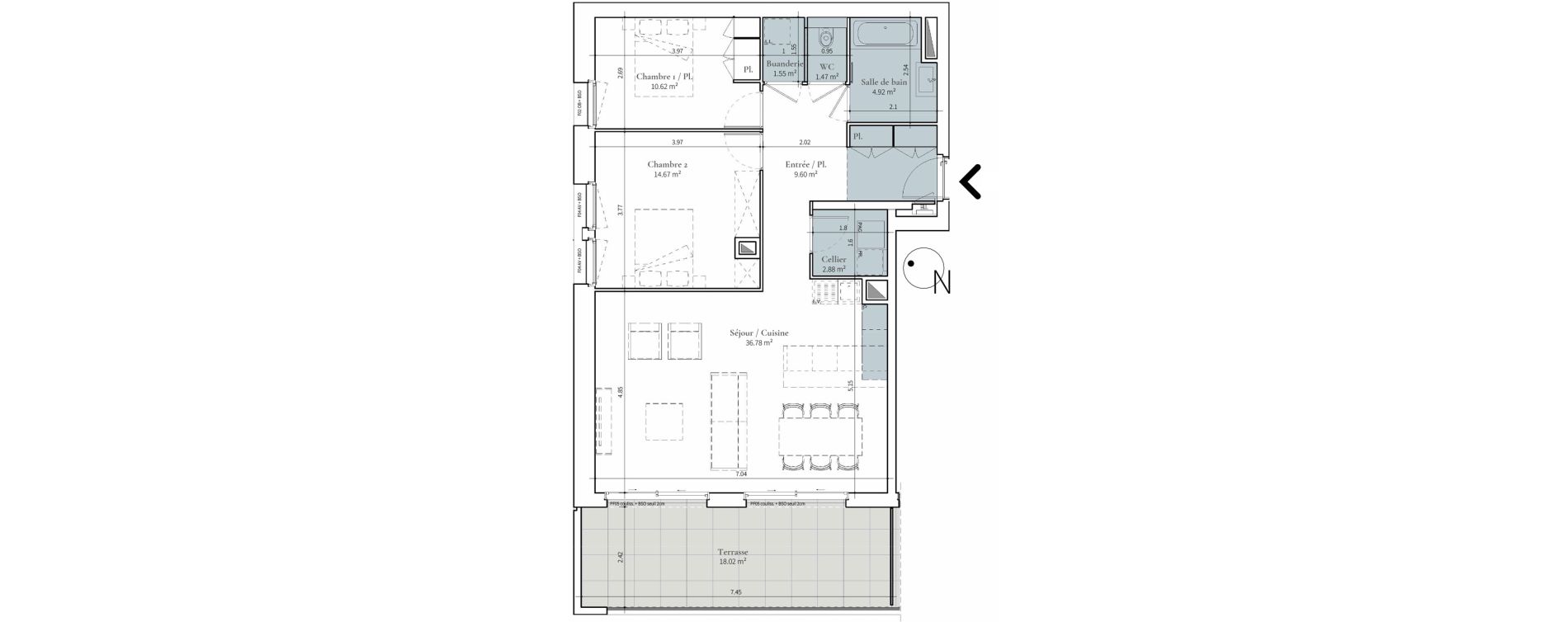 Appartement T3 de 82,49 m2 &agrave; Saint-Didier-Au-Mont-D'Or Centre