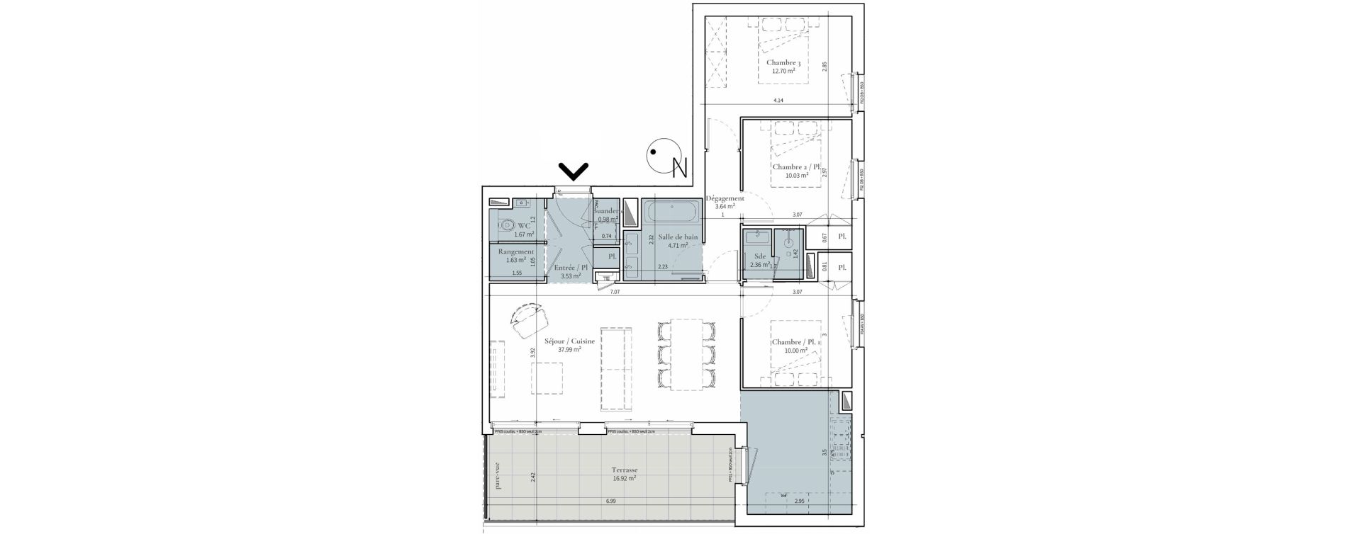 Appartement T4 de 89,24 m2 &agrave; Saint-Didier-Au-Mont-D'Or Centre