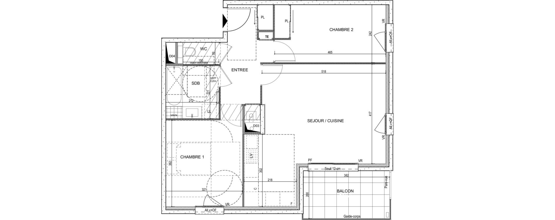 Appartement T3 de 63,90 m2 &agrave; Saint-Didier-Au-Mont-D'Or Centre