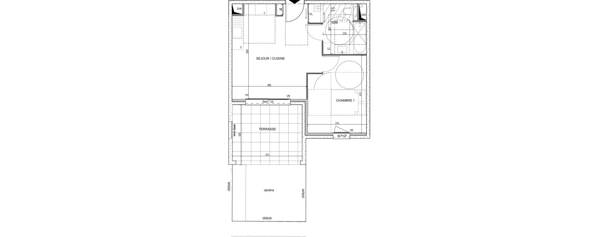 Appartement T2 de 40,10 m2 &agrave; Saint-Didier-Au-Mont-D'Or Centre