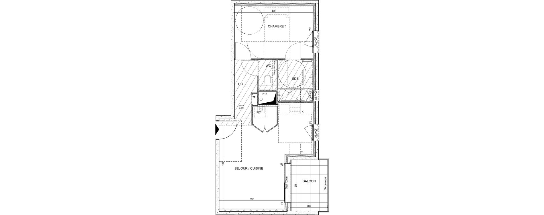 Appartement T2 de 43,40 m2 &agrave; Saint-Didier-Au-Mont-D'Or Centre