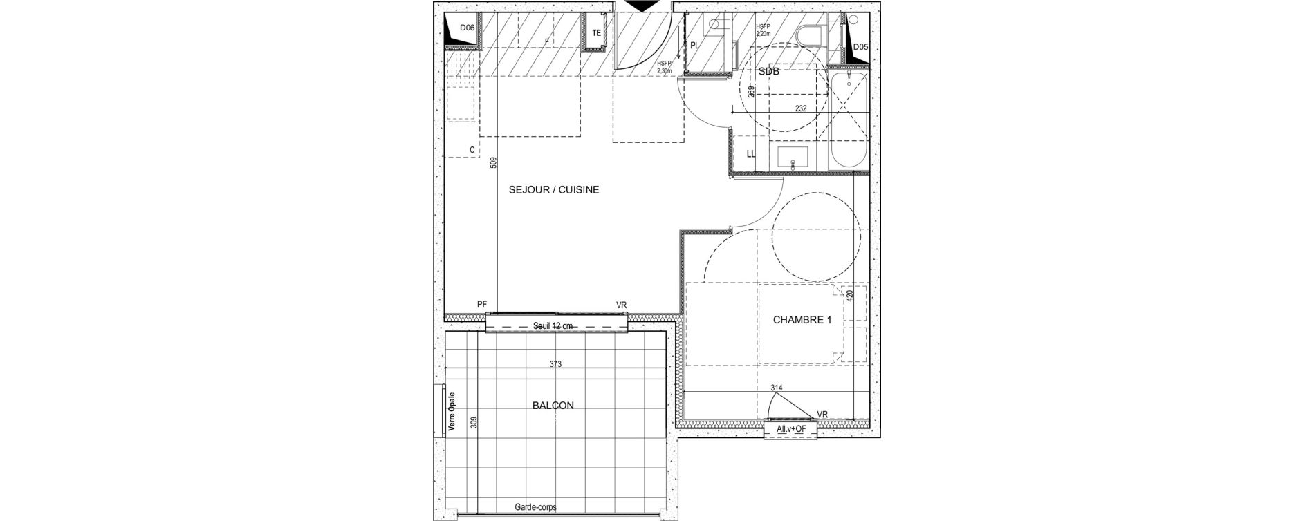 Appartement T2 de 40,10 m2 &agrave; Saint-Didier-Au-Mont-D'Or Centre