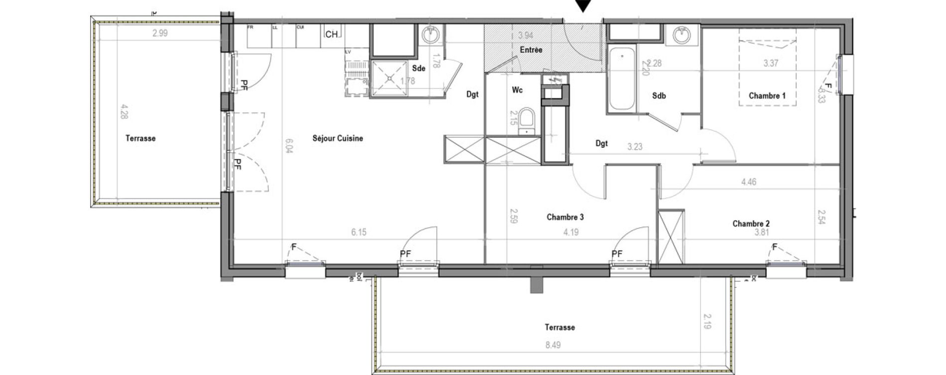 Appartement T4 de 82,87 m2 &agrave; Saint-Didier-Au-Mont-D'Or Centre