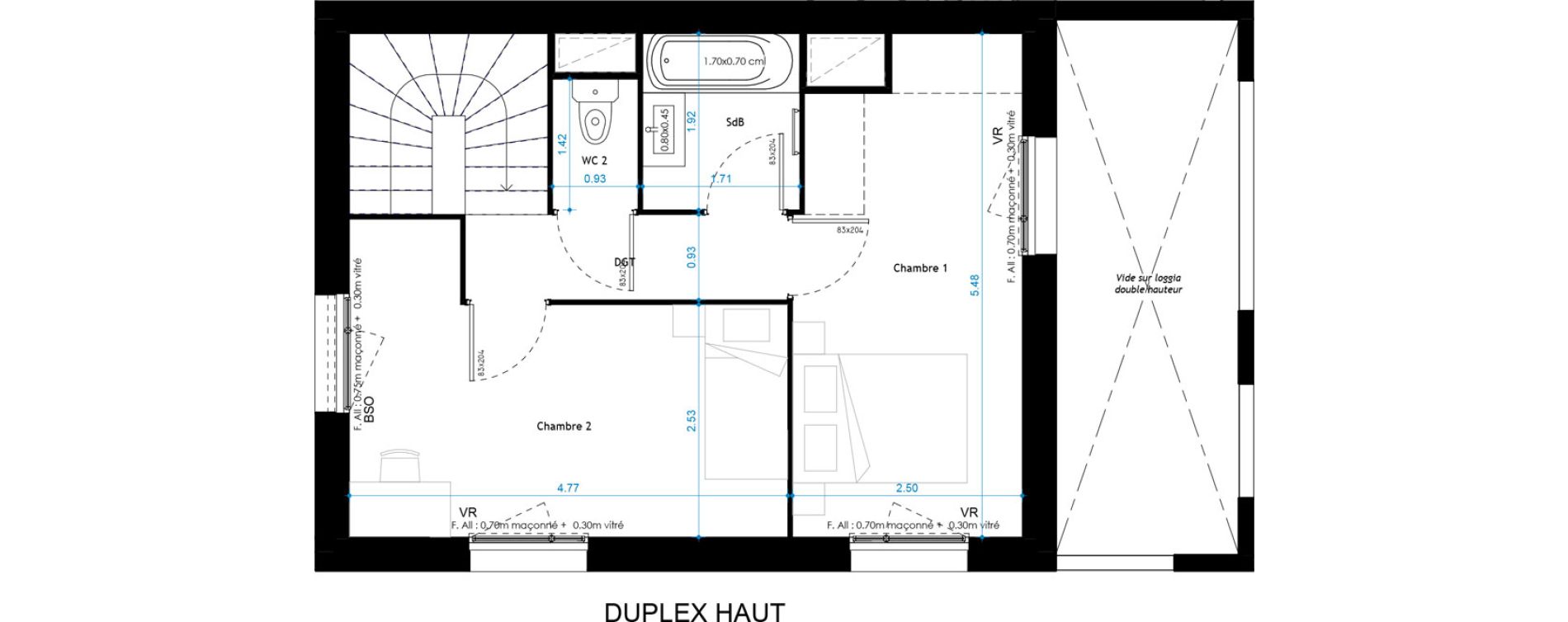 Duplex T3 de 69,36 m2 &agrave; Saint-Fons Centre ville