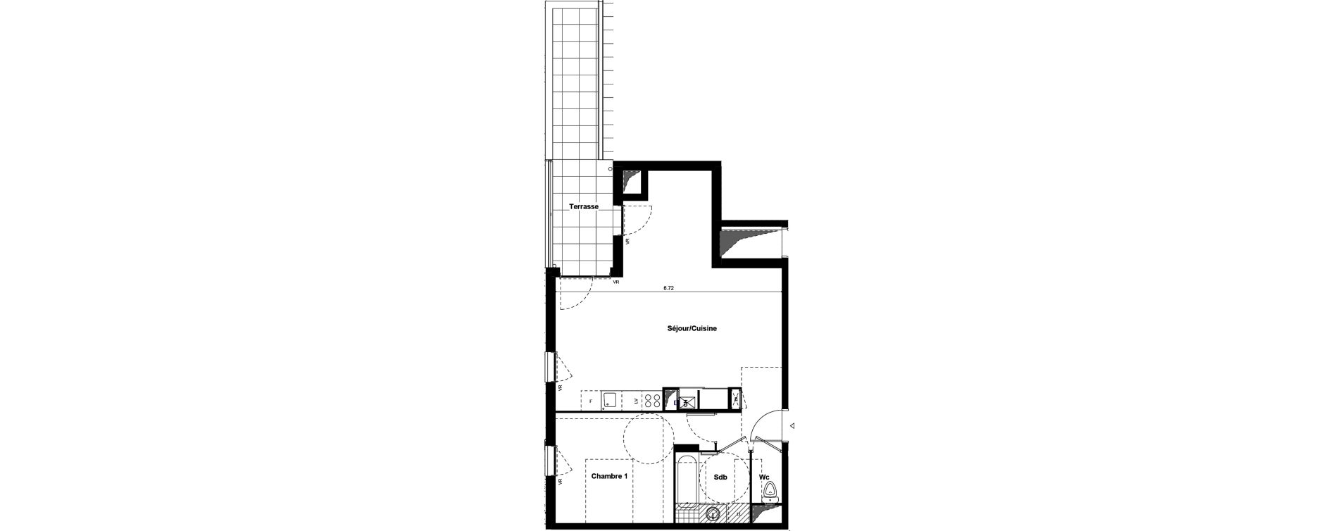 Appartement T2 de 55,20 m2 &agrave; Saint-Fons Centre