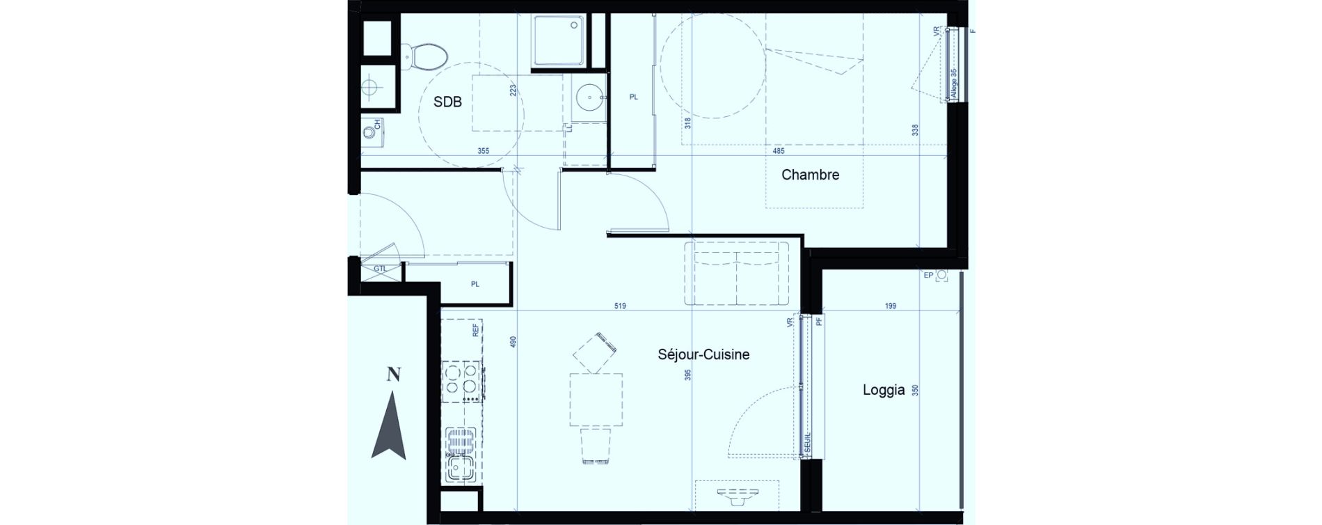 Appartement T2 de 46,98 m2 &agrave; Saint-Fons Centre